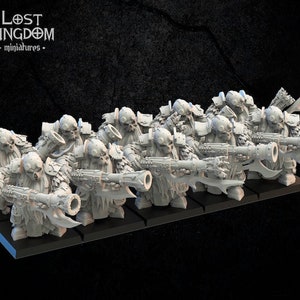 Death Guard With Arquebuses | Infernal Dwarves | Resin 3D Printed Miniatures | Lost Kingdom Miniatures | Table Top Gaming | RPG | D&D | Path