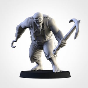 First Mate Ogre | Northern Ogres | Resin 3D Printed Miniature | Txarli Factory |