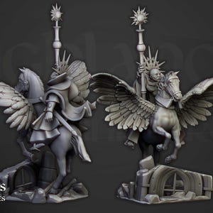 High Wizard on Pegasus | Sunland, Empire of the Sun | Highlands Miniatures