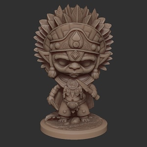 Chibi Buluc Chabtan | Mayan Gods | Multiple Scales | Resin 3D Printed Miniature | Limelight Miniatures
