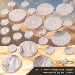 Bits - Araby Bases | Tales of the Desert Clans | Round Bases | The Printing Goes Ever On