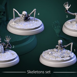 Sceletons Set | The Light Conclave | Resin 3D Printed Miniature | White Werewolf Tavern | DnD