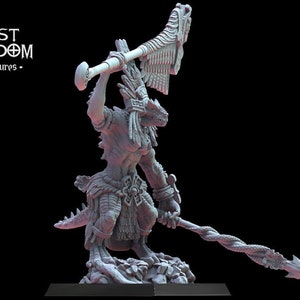 Coatlicue, Cuetzpal Mother | Saurian Ancients | Lost Kingdom Miniatures | Table Top Gaming | RPG | D&D | Pathfinder
