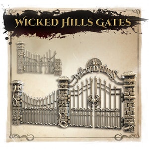 Terrain: Asylum Gates | Wicked Hills | Resin 3D Printed Miniature | DND