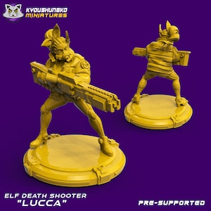 Elfen Todesschütze | Sci-Fi / Cyberpunk | 3D Gedruckte Resin Miniatur | Kyoushuneko