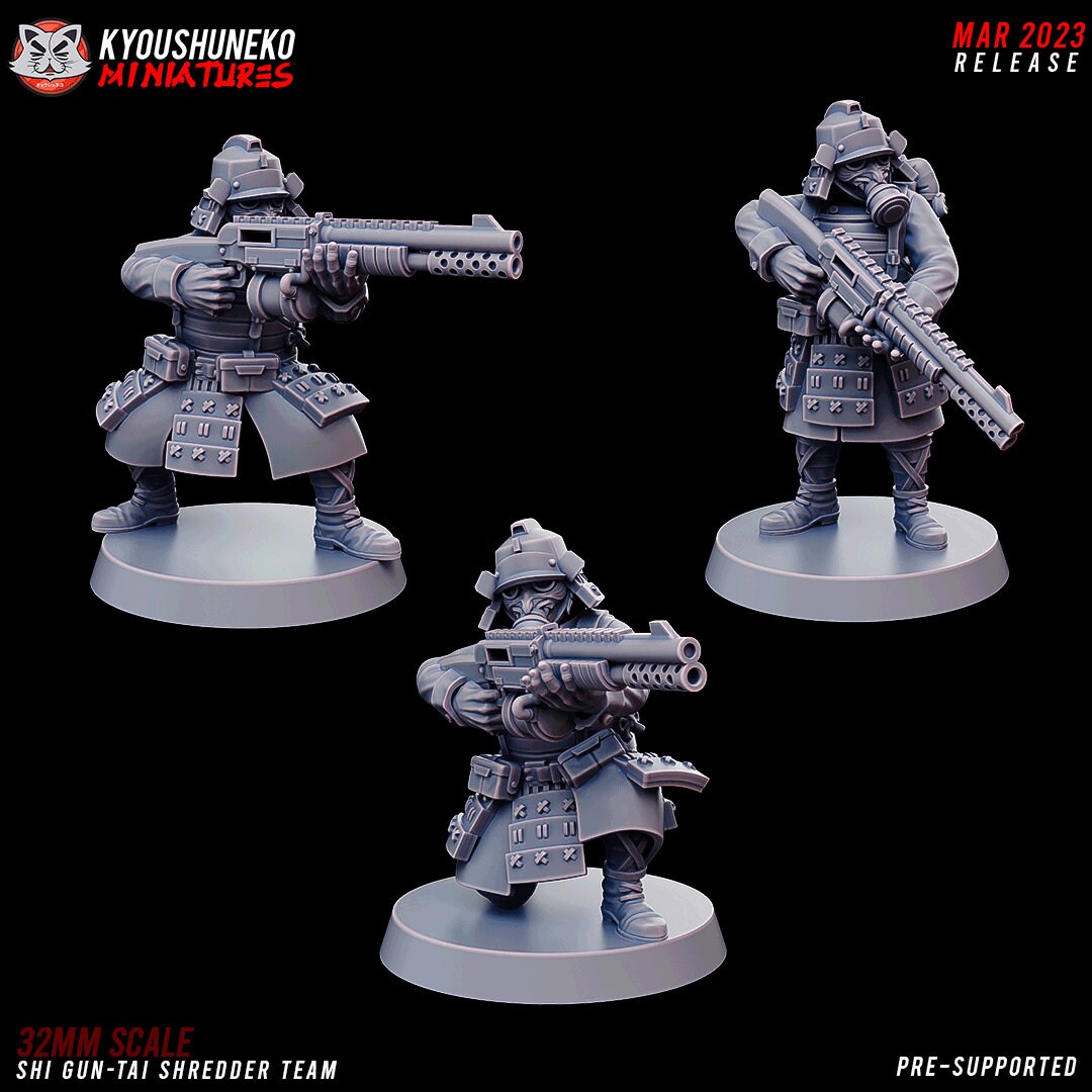 Shredder Team Japanese Imperial Shigun Guard Grimdark Scifi Tabletop