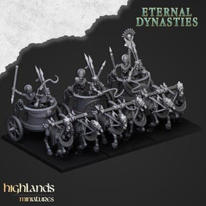 Ancient Skeletal Chariots | Eternal Dynasties | Highlands Miniatures