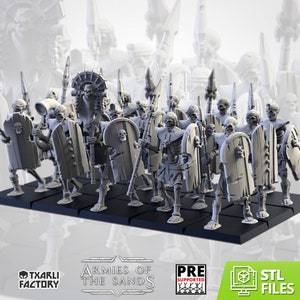 Skeleton Spearmen | Txarli Factory | Armies of the Sands