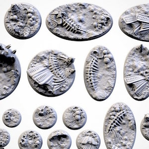 Alien Landscape Bases (Round) | 8K Resin | Txarli Factory