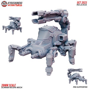 Scarab Recon Mech | Resin 3D Printed Miniature | Kyoushuneko