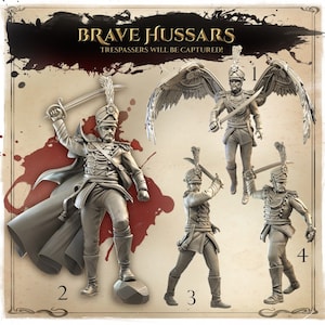 Asylum Hussars | Wicked Hills | Resin 3D Printed Miniature | DND