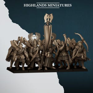 Nemean Lions with Bows | Aegean Elves | Highlands Miniatures