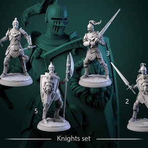 Knights | Order Of The Golden Fury | Resin 3D Printed Miniature | White Werewolf Tavern | DnD