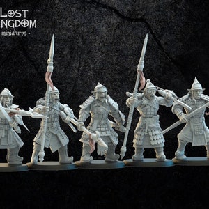 Mongobbo spearmen on foot | Greenskins | Infernal Dwarves | Lost Kingdom Miniatures |