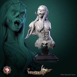 Zombie Barbarian Female - Bust | Desiccation | White Werewolf Tavern