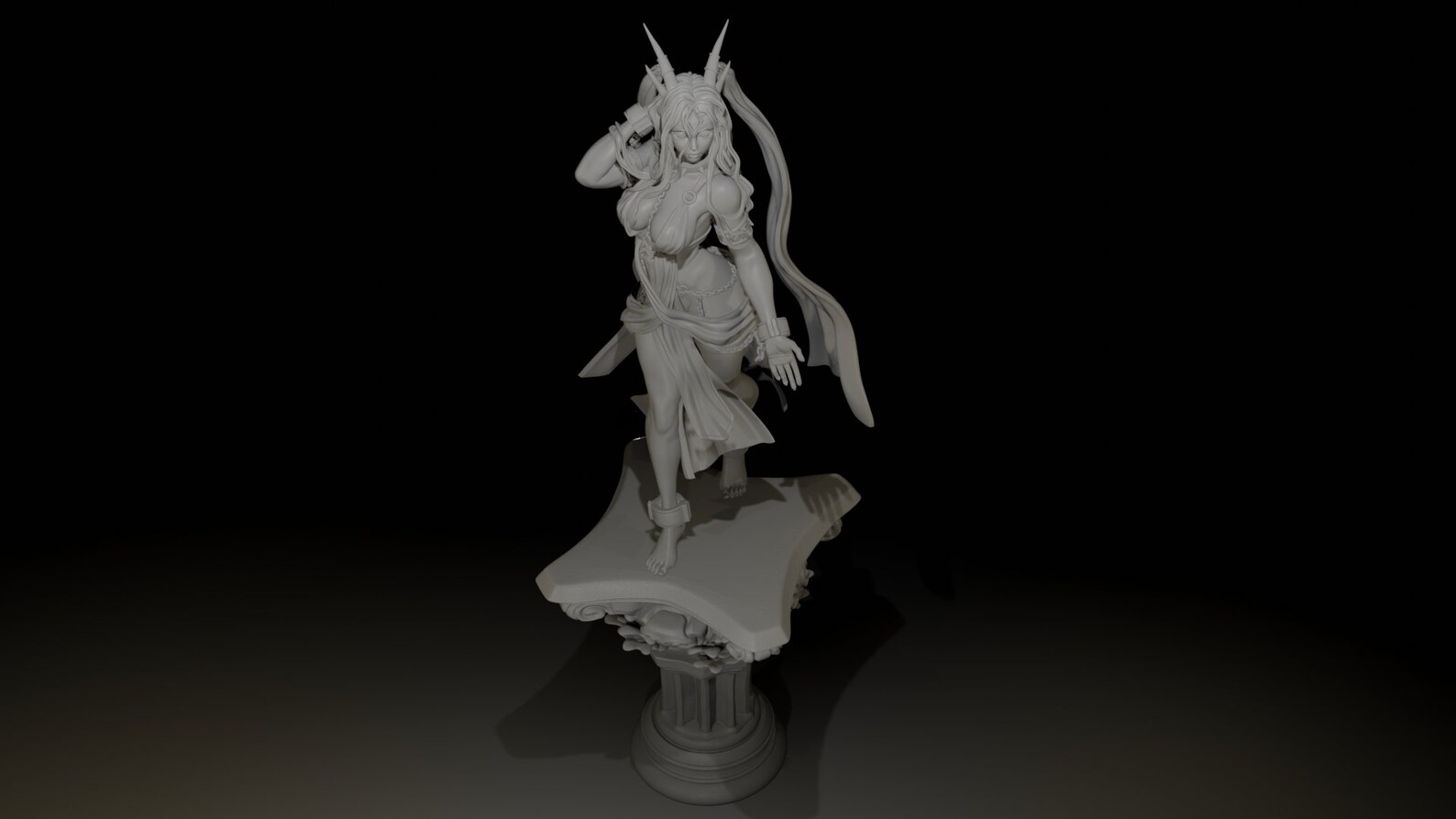 Lady Shura Clothed or Nude Resin 3D Printed Pinup Ronin
