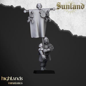 Landsknecht Command Group (Remastered) | Sunland, Empire of the Sun | Highlands Miniatures