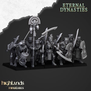 Ancient Guard with Swords | Eternal Dynasties | Highlands Miniatures