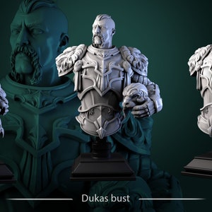 Duka's | Order Of The Golden Fury | Buste | 3D-geprinte harsminiatuur | Taverne Witte Weerwolf