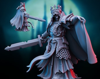 Wight King | Undead | Multiple Scales | Resin 3D Printed Miniature DND Pathfinder | Kyoushuneko