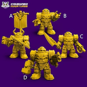 Exo Hearthknights | Space Dwarfs / Squats / League of Votann | Resin 3D Printed Miniature | Kyoushuneko