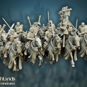 Mounted Questing Knights | Gallia, the Medieval Kingdom | Highlands Miniatures