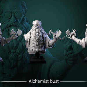 Alchemist | The Light Conclave | Bust | Resin 3D Printed Miniature | White Werewolf Tavern
