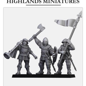 Handgunners Command Group | Gallia, the Medieval Kingdom | Highlands Miniatures