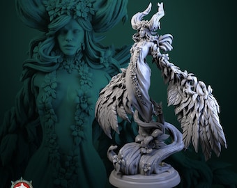 Wood Elf Queen - Tarnia | Multiple Scales | Resin 3D Printed Miniature | White Werewolf Tavern