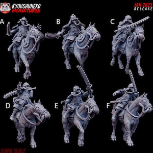 Chainblade Tough Riders | Japanese Imperial Shi-gun Guard | Grimdark Sci-Fi Tabletop Gaming | Resin 3D Printed Miniature | Kyoushuneko
