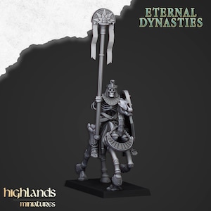 Ancient Skeletal Cavalry Command Group | Eternal Dynasties | Highlands Miniatures