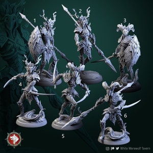 Dendroid Warriors | Resin 3D Printed Miniature | White Werewolf Tavern | DnD