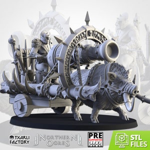 Ogre Ironblaster | Thunder Cannon | Northern Ogres | Resin 3D Printed Miniature | Txarli Factory