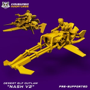 Elfe Wüsten Outlaw | Sci-Fi / Cyberpunk | 3D Gedruckte Resin Miniatur | Kyoushuneko