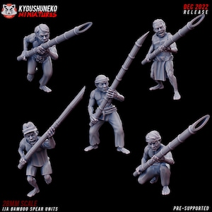 WW2 Japanese Bamboo Unit | Resin 3D Printed Miniature | Kyoushuneko
