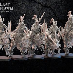 Nightfall Knights on Kyōryū | Night Elves / Dark Elves | Lost Kingdom Miniatures | Tabletop Gaming | RPG | D&D | Pathfinder