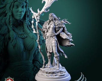 Kaelia, Witch of the Frozen Veil - Miniature for Dnd, DSA