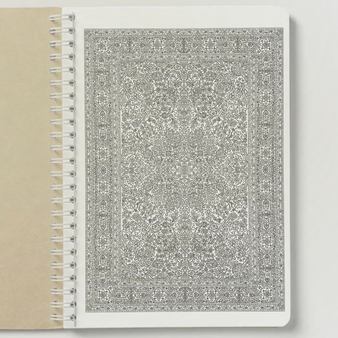 Detailed Colouring Pages Persian Art Pattern Colouring - Etsy