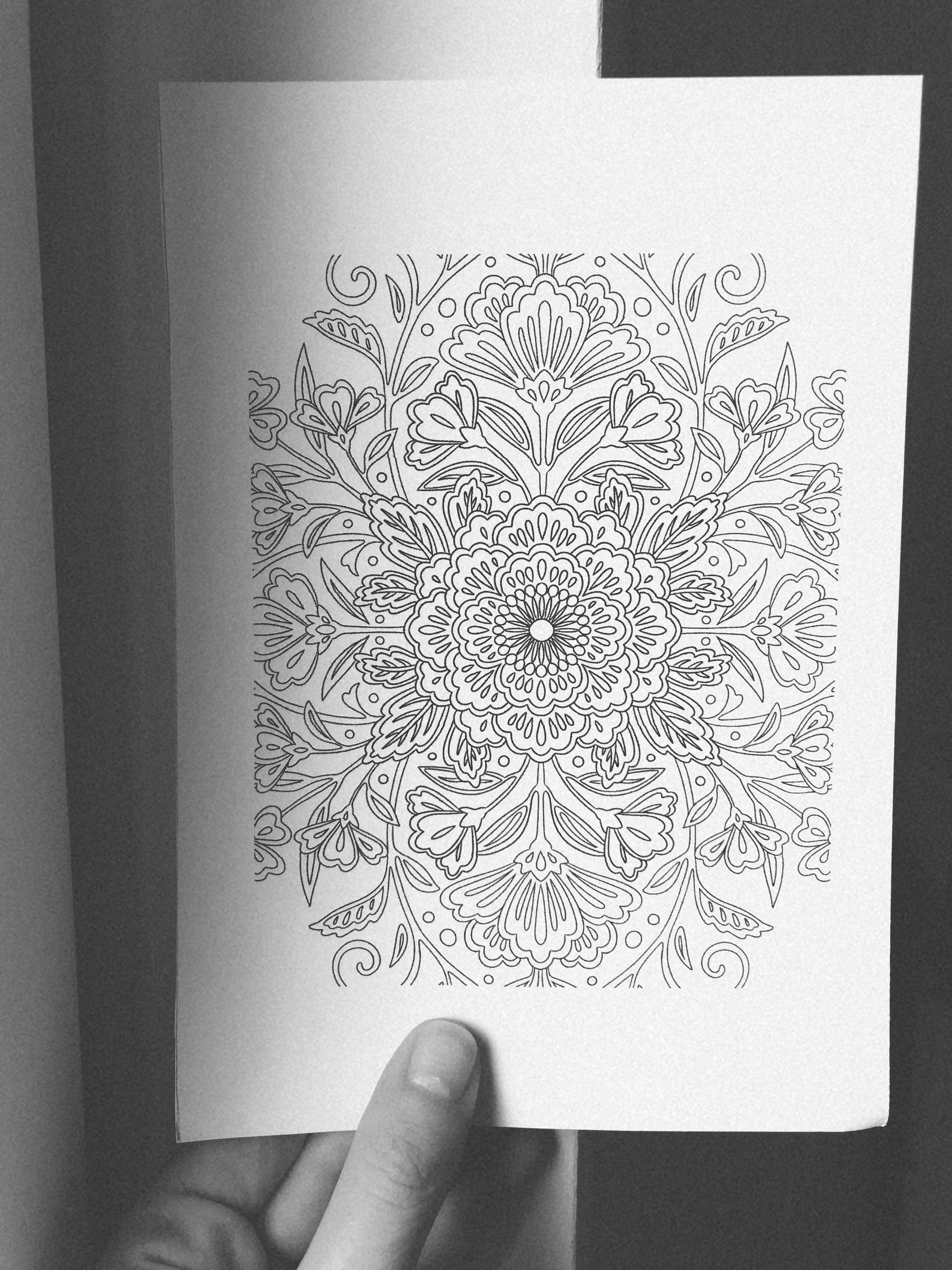 Exquisite Floral Pattern Coloring Page A5 4 - Etsy