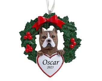 Personalized Pitbull Christmas Ornament: Dog Lover Gift