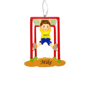 Personalized Boy on Jungle Gym Christmas Ornament