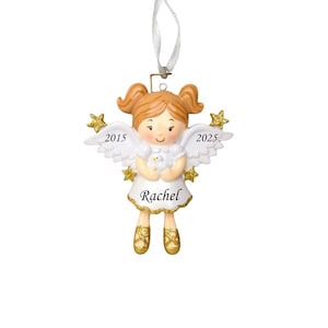 Personalized Angel Christmas Ornament: Memorial Dove Ornament