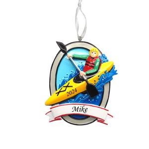 Kayak Personalized Christmas Tree Ornament,  Paddleboard Ornament , Surfboard Ornaments, Vacation Memory