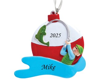Personalized Fishing Ornament: Gift for Fisherman