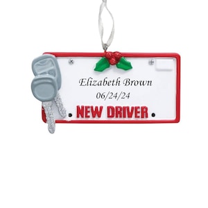 Driver&#39;s License Personalized Christmas Tree Ornament,Drivers License Christmas Ornament ,Teen Driver Gifts, Driver Learner Permit Christmas