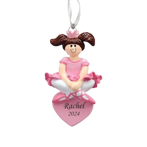 Personalized Ballerina Ornaments, Princess Ballet Ornament, Dance Ornament, Ballet Slipper Ornament