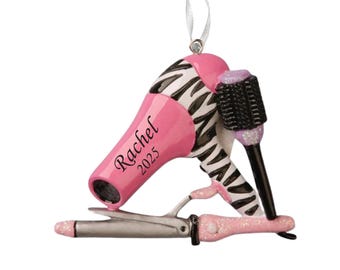 Personalized Hair Stylist Christmas Ornament: Hairdresser Gift