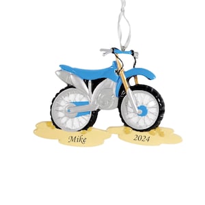 Motorcross Personalized Christmas Tree Ornament, Gift for Rider, Motorcycle Ornament , Sport Ornaments, Dirt Bikes