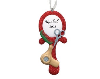 Personalized Hairdresser Ornament: Salon Mirror Gift