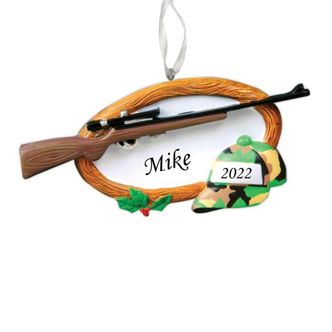 Hunting Personalized Christmas Tree Ornament Hunter Christmas Etsy